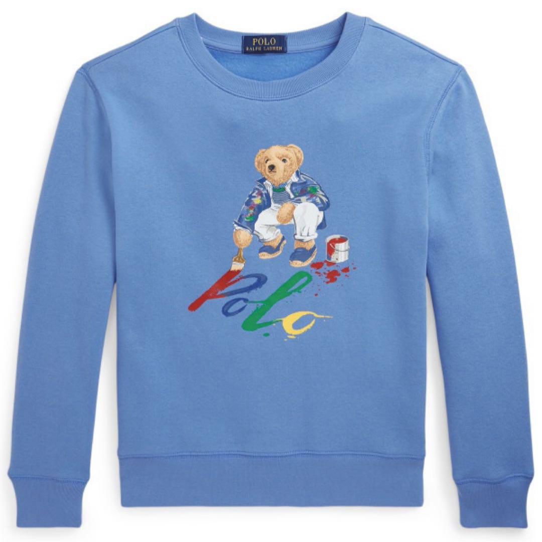 新品】ラルフローレン ポロベア トレーナー ブルー ペイント 160 新品】ラルフローレン ポロベア トレーナー ブルー ペイント 160
