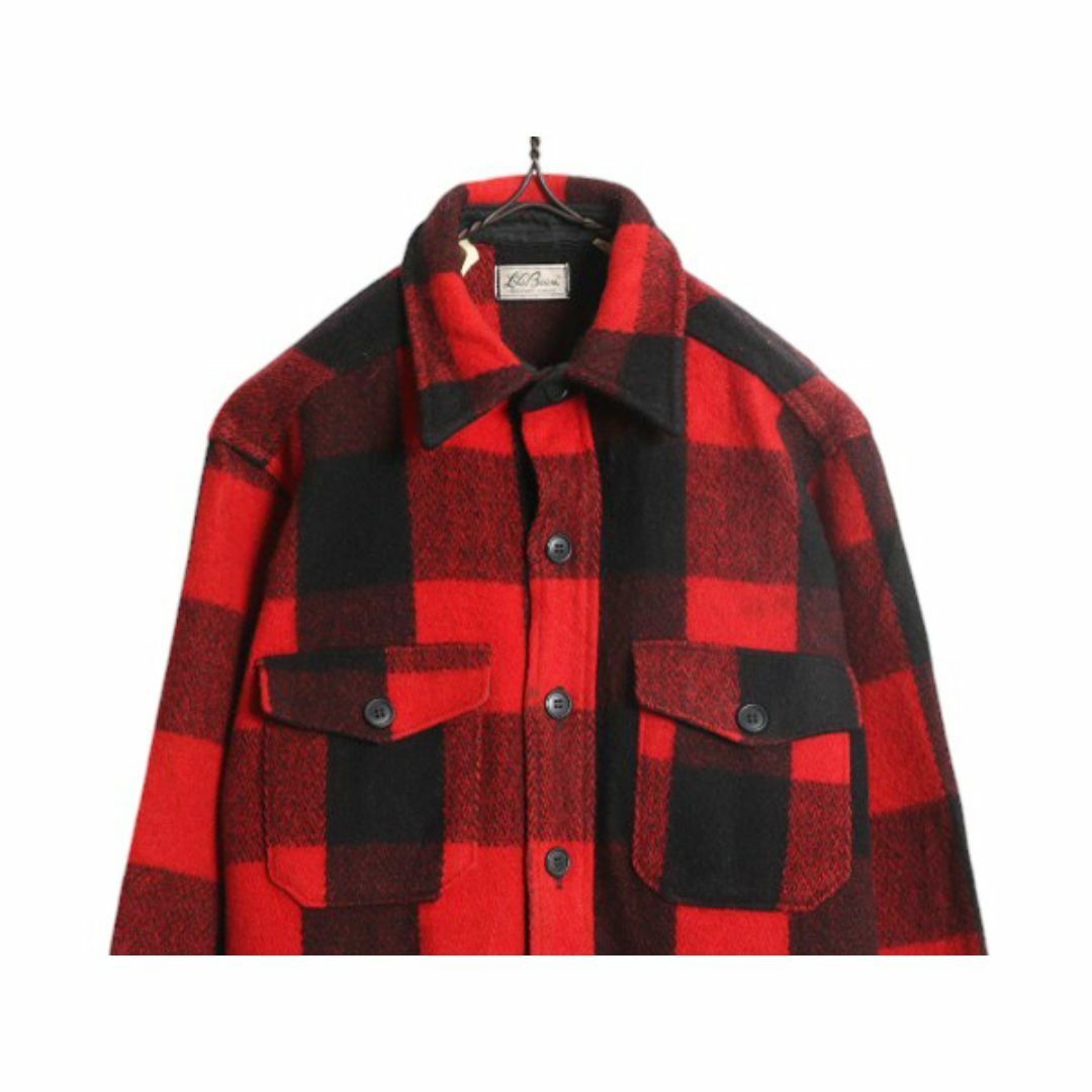 暮らしに便利なアイテム L.L.Bean チェック エルエルビーン 筆記体タグ USA製 70s - 男性用