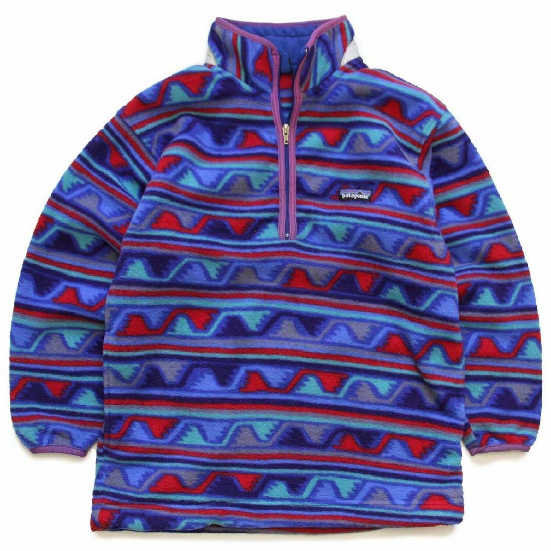 00s USA製 patagoniaパタゴニア 総柄 ハーフジップ プルオーバー 00s USA製 patagoniaパタゴニア 総柄 ハーフジップ プルオーバー