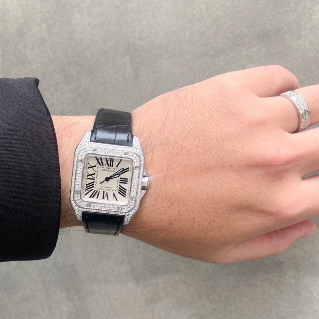 Cartier - 【仕上済】カルティエ サントス100 MM ダイヤ SS Cartier - 【仕上済】カルティエ サントス100 MM ダイヤ SS