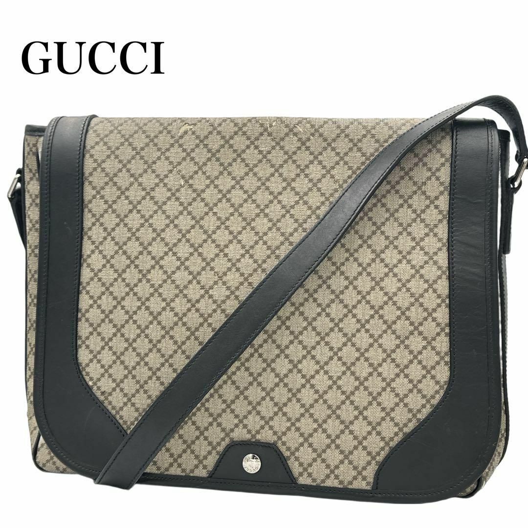 良品】GUCCI ディアマンテ PVC メッセンジャーバッグ ショルダー 良品】GUCCI ディアマンテ PVC メッセンジャーバッグ ショルダー