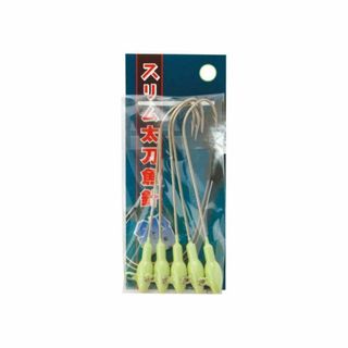 新品◆スリム太刀魚針鉛付　Mサイズ　5本入り★夜光発光します　★送料無料(その他)