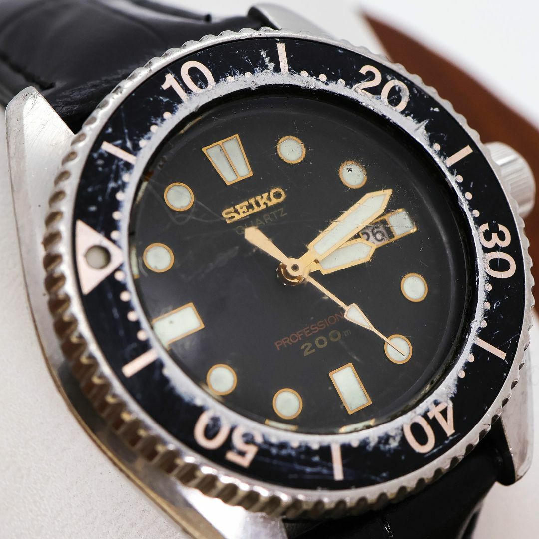 SEIKO - 稼働 SEIKO 腕時計 200mダイバー レザーベルト ボーイズ SEIKO - 稼働 SEIKO 腕時計 200mダイバー レザーベルト ボーイズ