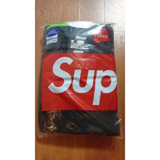 Supreme(シュプリーム)の送料無料！Supreme hanes Ｔシャツ S 白黒２枚セット正規品 メンズのトップス(Tシャツ/カットソー(半袖/袖なし))の商品写真