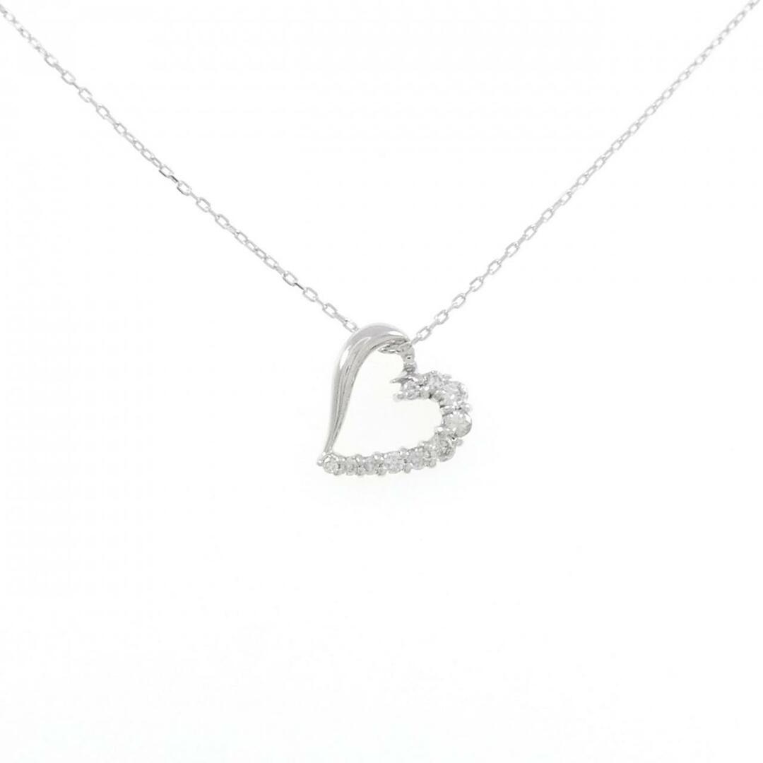 K18WG ハート ダイヤモンド ネックレス 0.17CT K18WG ハート ダイヤモンド ネックレス 0.17CT
