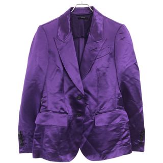 トムフォード(TOM FORD)のTOM FORD トム フォード 20SS サテンテーラードジャケット GI2808 FAX828 パープル 38(テーラードジャケット)