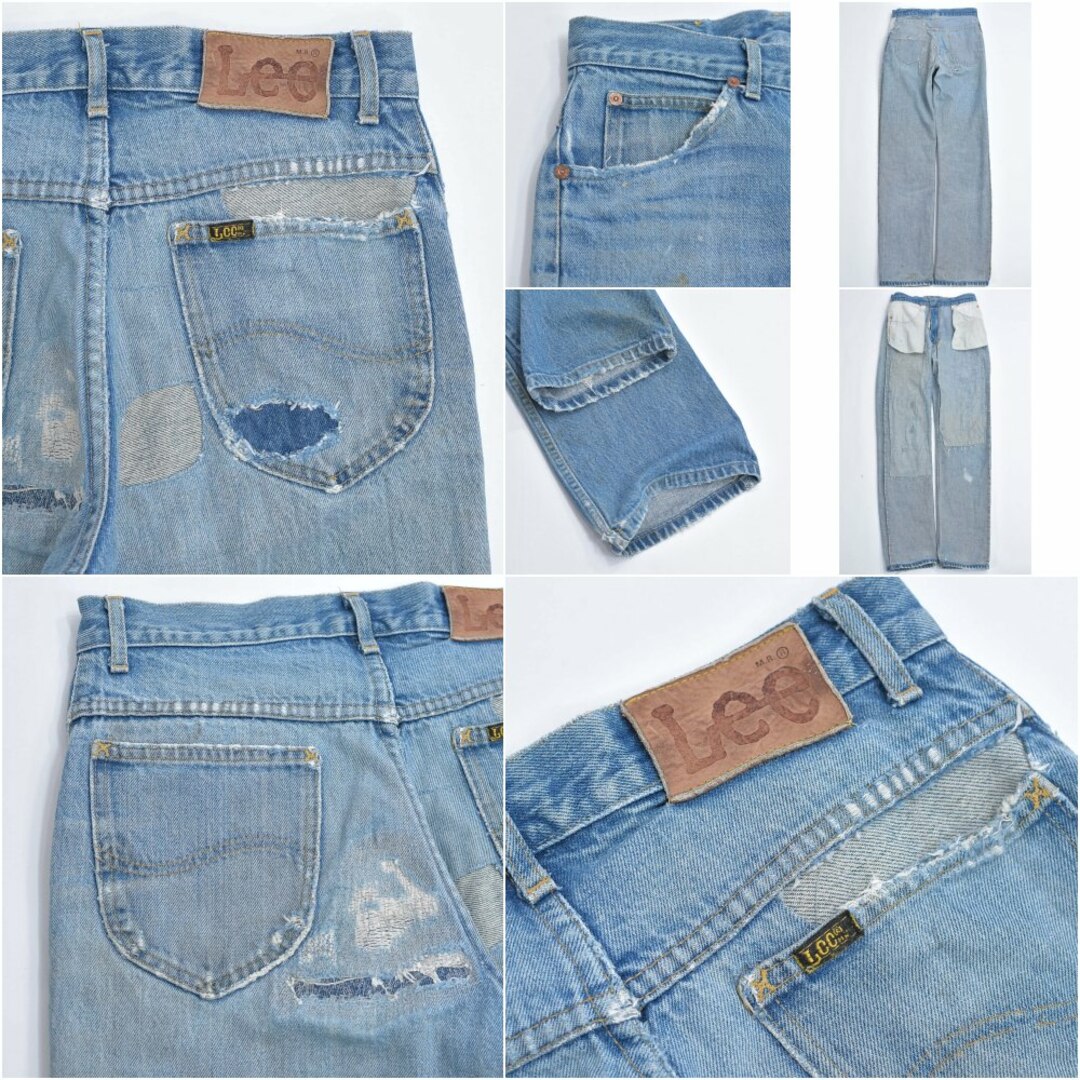 Lee - 80~90s アメリカ製 Lee200 リー ツギハギリペア デザイン Lee - 80~90s アメリカ製 Lee200 リー ツギハギリペア デザイン