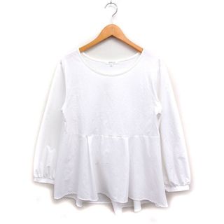 グローバルワーク(GLOBAL WORK)のグローバルワーク GLOBAL WORK ペプラム ブラウス 長袖 ボートネック(シャツ/ブラウス(長袖/七分))