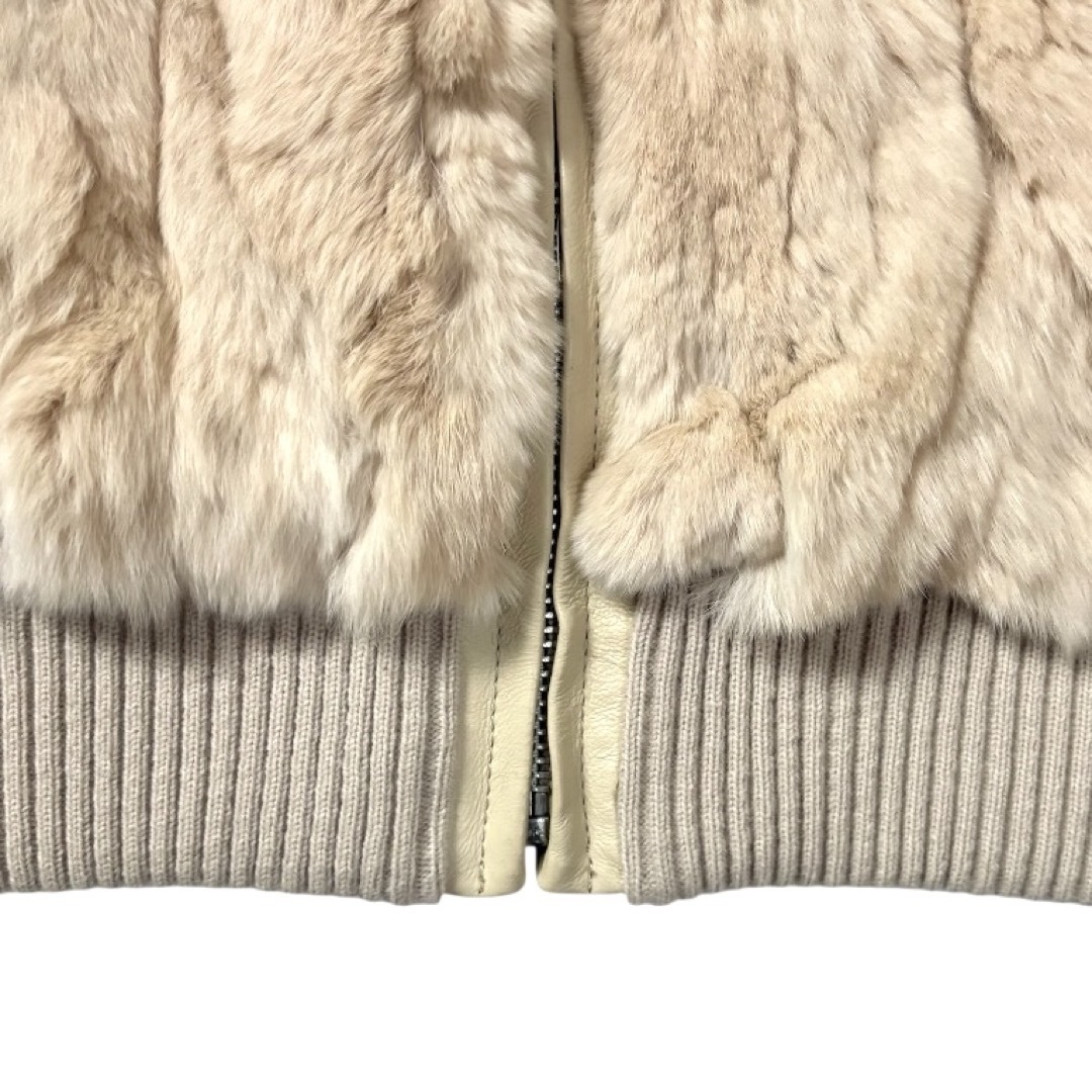 超美品】Emilyan ラビットファーレザージャケット 超美品】Emilyan ラビットファーレザージャケット