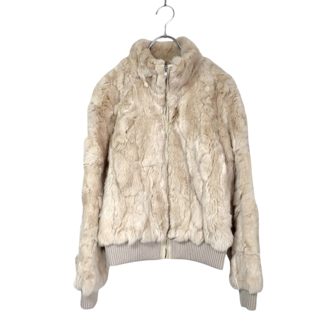 超美品】Emilyan ラビットファーレザージャケット 超美品】Emilyan ラビットファーレザージャケット