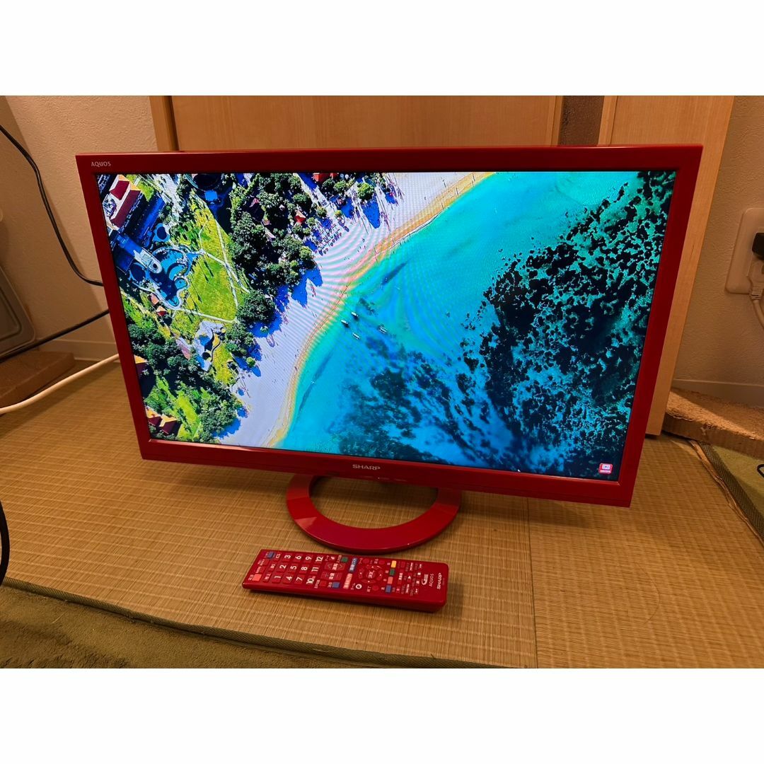 SHARP シャープ 24型 赤 テレビ LC-24K40 16年製 超極美品! SHARP シャープ 24型 赤 テレビ LC-24K40 16年製 超極美品!