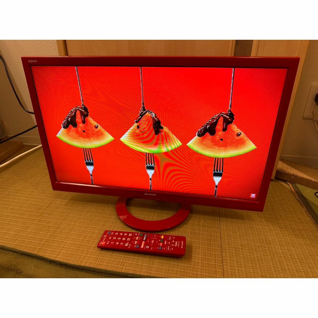 SHARP シャープ 24型 赤 テレビ LC-24K40 16年製 超極美品! SHARP シャープ 24型 赤 テレビ LC-24K40 16年製 超極美品!