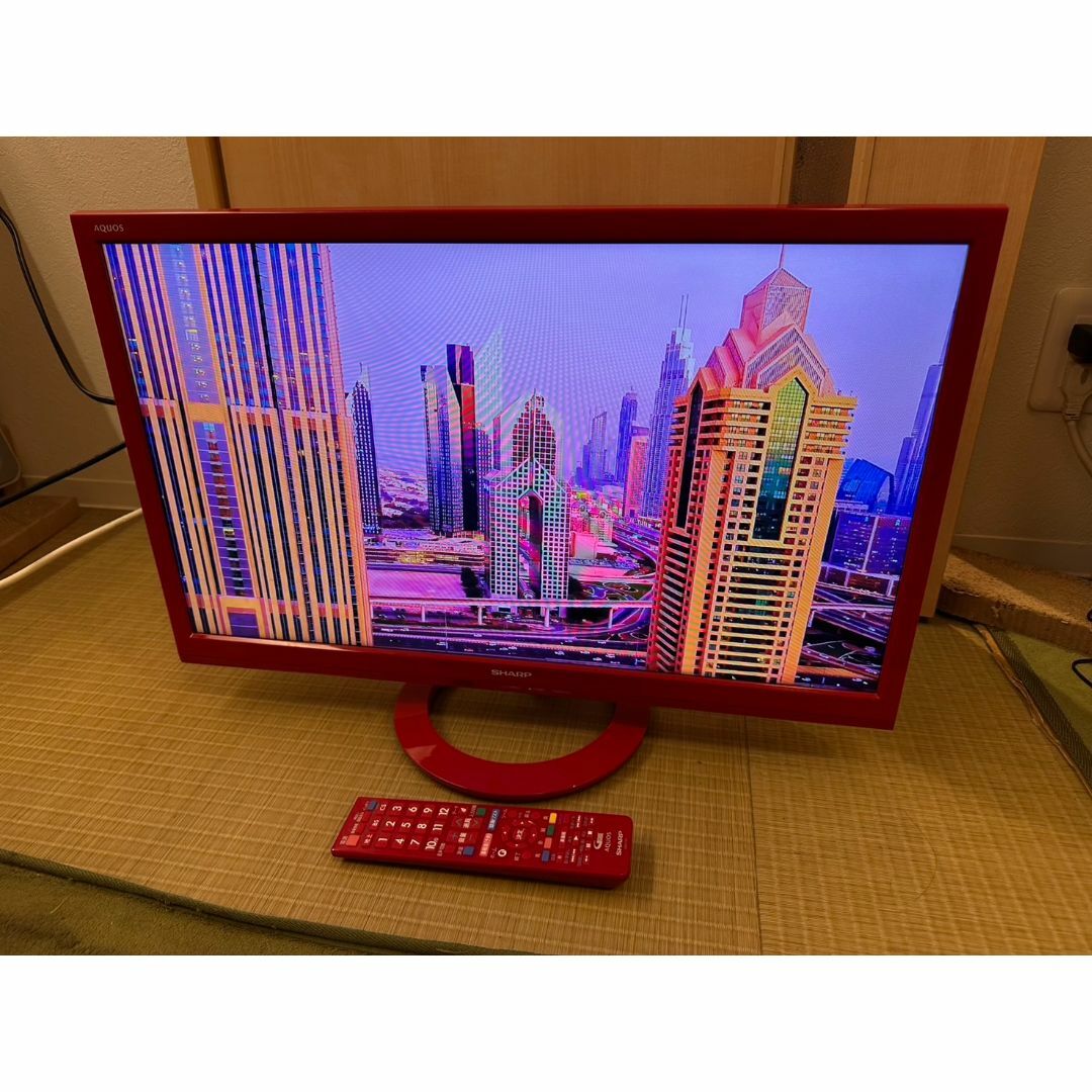 SHARP シャープ 24型 赤 テレビ LC-24K40 16年製 超極美品! SHARP シャープ 24型 赤 テレビ LC-24K40 16年製 超極美品!