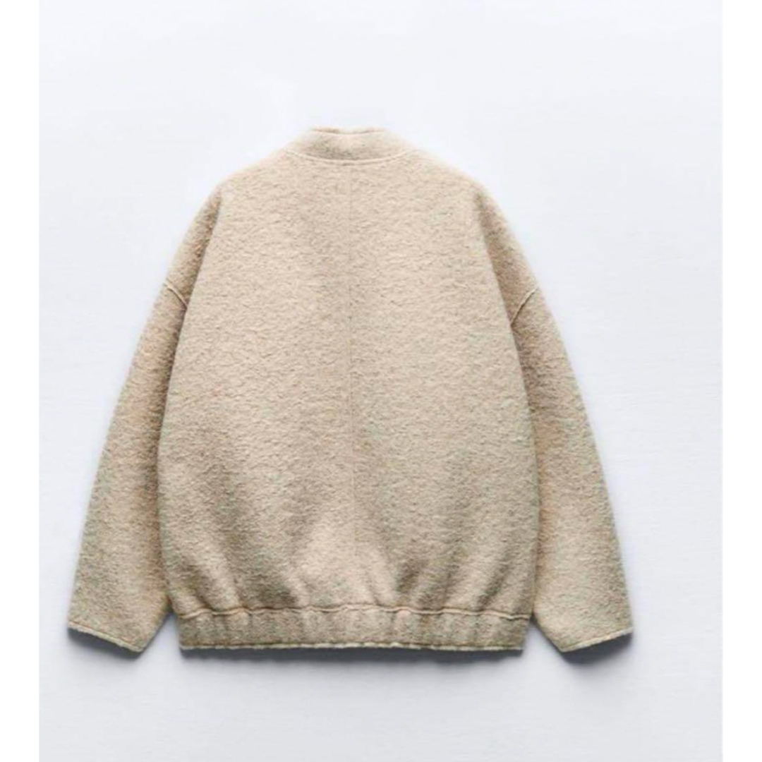 ZARA - ZARA ブークレオーバーサイズボンバージャケットの通販 ZARA - ZARA ブークレオーバーサイズボンバージャケットの通販