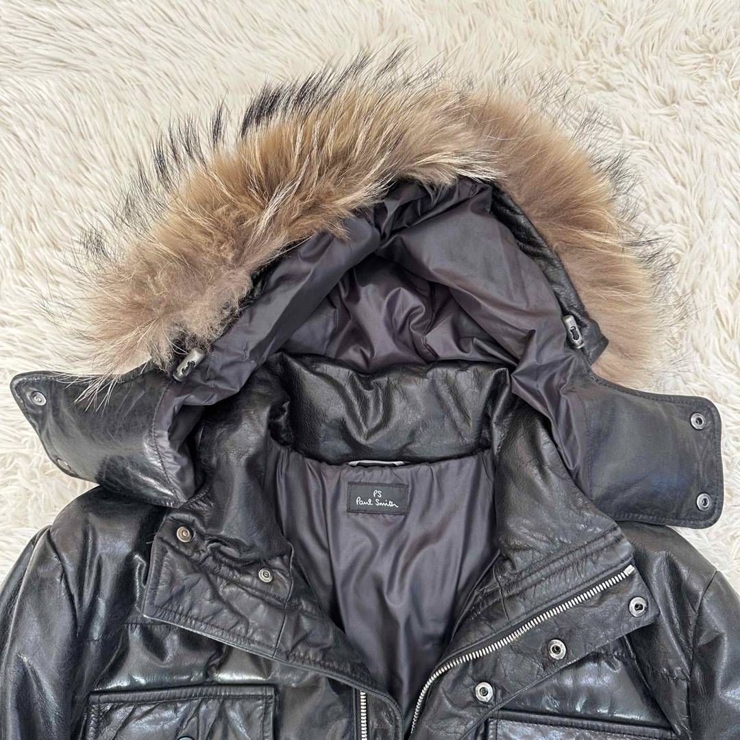 Paul Smith】ポールスミス L レザーダウンジャケット カウレザー Paul Smith】ポールスミス L レザーダウンジャケット カウレザー