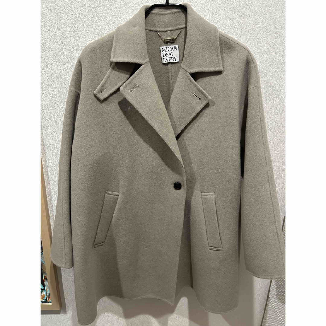⭐︎新品未使用品⭐︎MICA&DEAL ウールリバーコート グレージュ ⭐︎新品未使用品⭐︎MICA&DEAL ウールリバーコート グレージュ