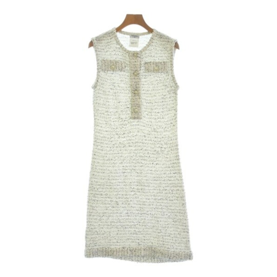 CHANEL - CHANEL シャネル ワンピース 36(XS位) 白x黒(総柄 CHANEL - CHANEL シャネル ワンピース 36(XS位) 白x黒(総柄