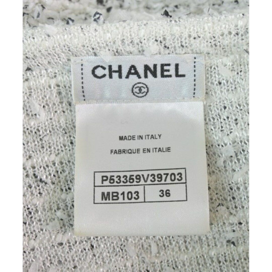 CHANEL - CHANEL シャネル ワンピース 36(XS位) 白x黒(総柄 CHANEL - CHANEL シャネル ワンピース 36(XS位) 白x黒(総柄