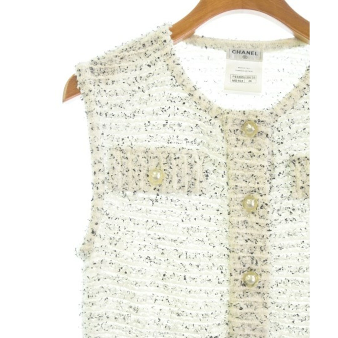 CHANEL - CHANEL シャネル ワンピース 36(XS位) 白x黒(総柄 CHANEL - CHANEL シャネル ワンピース 36(XS位) 白x黒(総柄