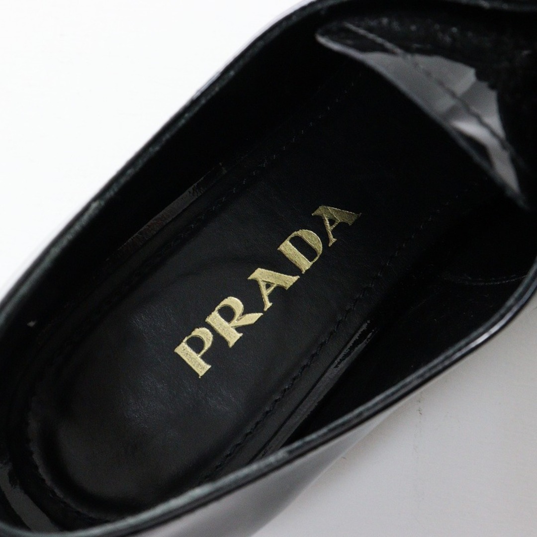 PRADA - イタリア製 プラダ PRADA エナメルレザー レースアップ PRADA - イタリア製 プラダ PRADA エナメルレザー レースアップ