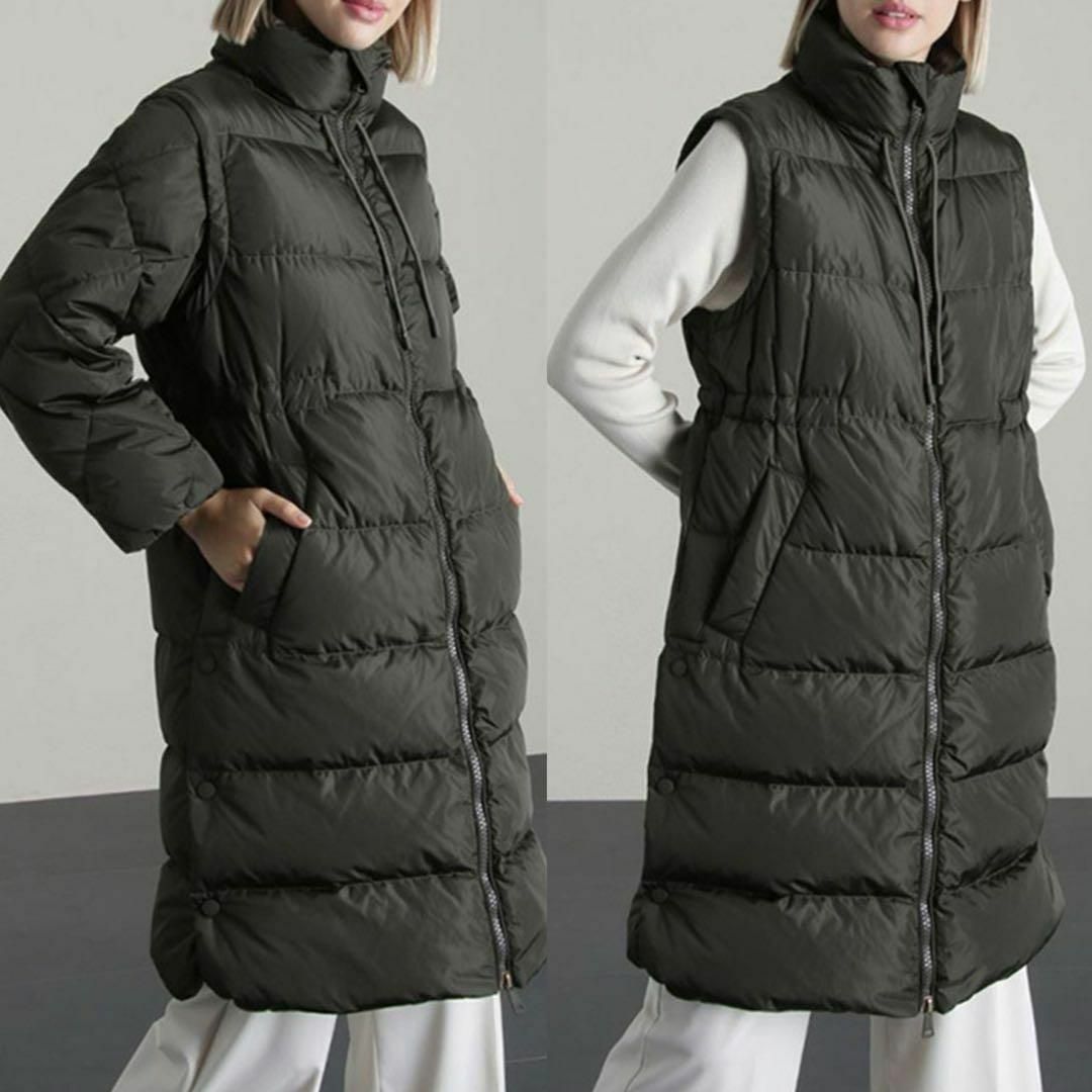 美品☆MaxMara☆現行☆2wayダウンコート*ジレ☆2024トレンドカラー 美品☆MaxMara☆現行☆2wayダウンコート*ジレ☆2024トレンドカラー