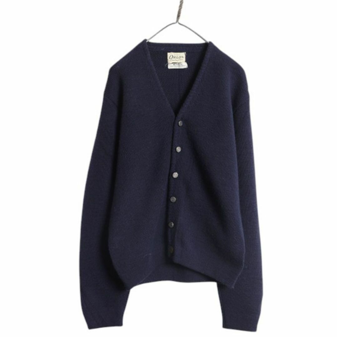 70s ☆ アクリル ニット カーディガン メンズ M / 古着 70年代 70s ☆ アクリル ニット カーディガン メンズ M / 古着 70年代