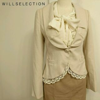 ウィルセレクション(WILLSELECTION)の♥WILLSELECTION♥レース*リボン付ジャケット♥(テーラードジャケット)