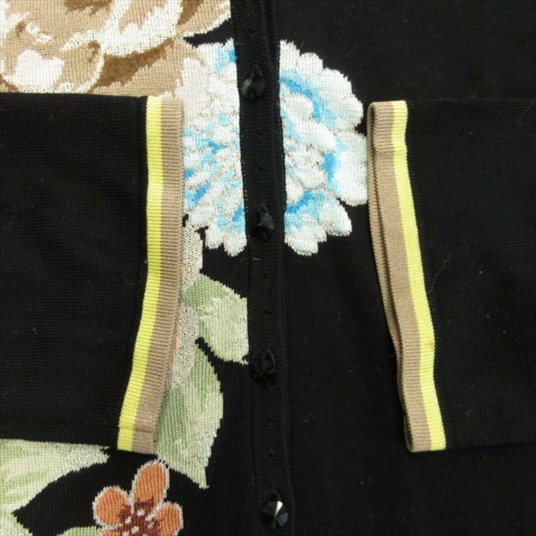 美品 レオナール LEONARD 花柄 刺繍 カーディガン ニット セーター 美品 レオナール LEONARD 花柄 刺繍 カーディガン ニット セーター