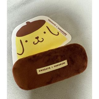 サンリオ　ポムポムプリン　OWNDAYS メガネケース　メガネ拭き　コラボ限定(サングラス/メガネ)