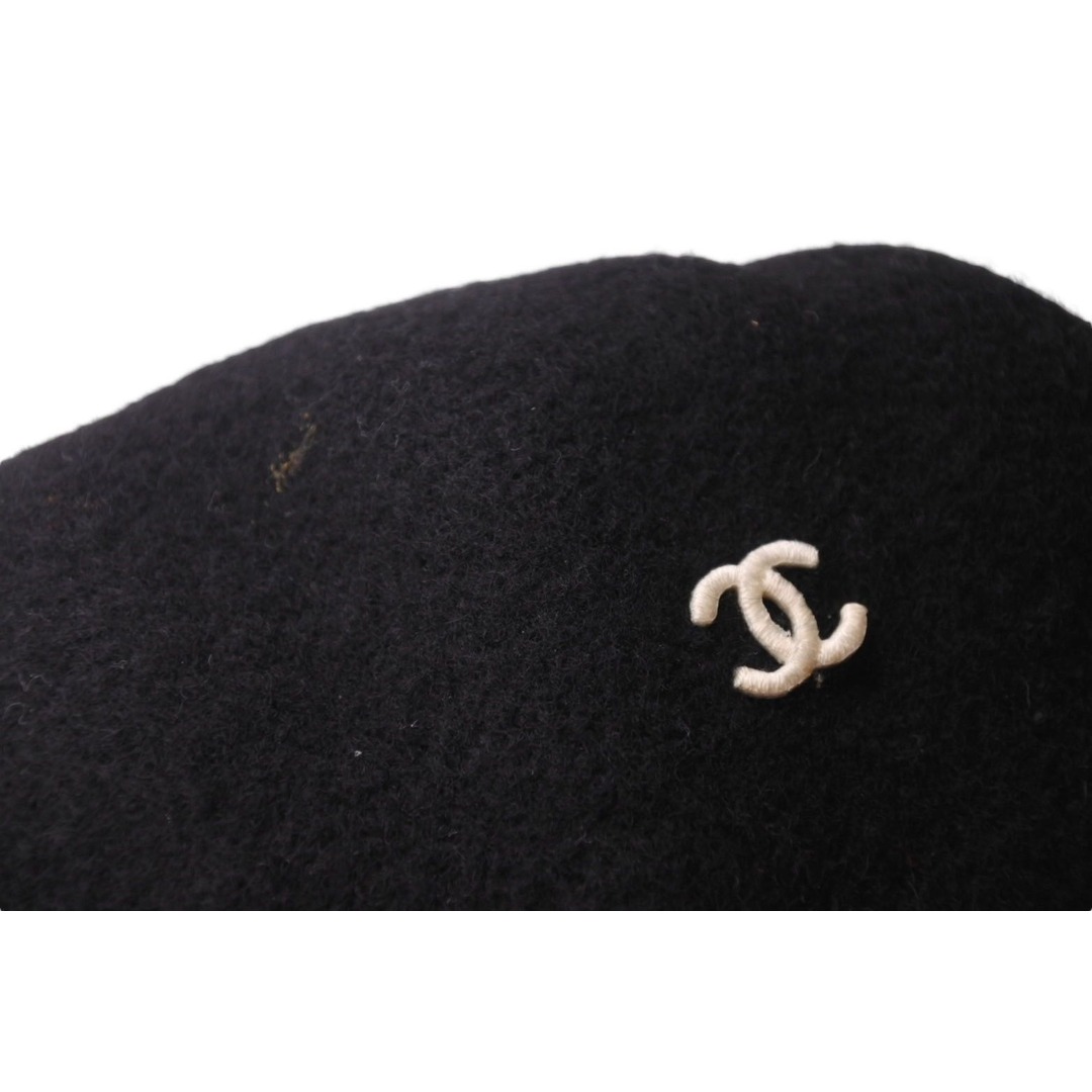CHANEL - CHANEL シャネル ベレー帽 帽子 ハット ココマーク CHANEL - CHANEL シャネル ベレー帽 帽子 ハット ココマーク