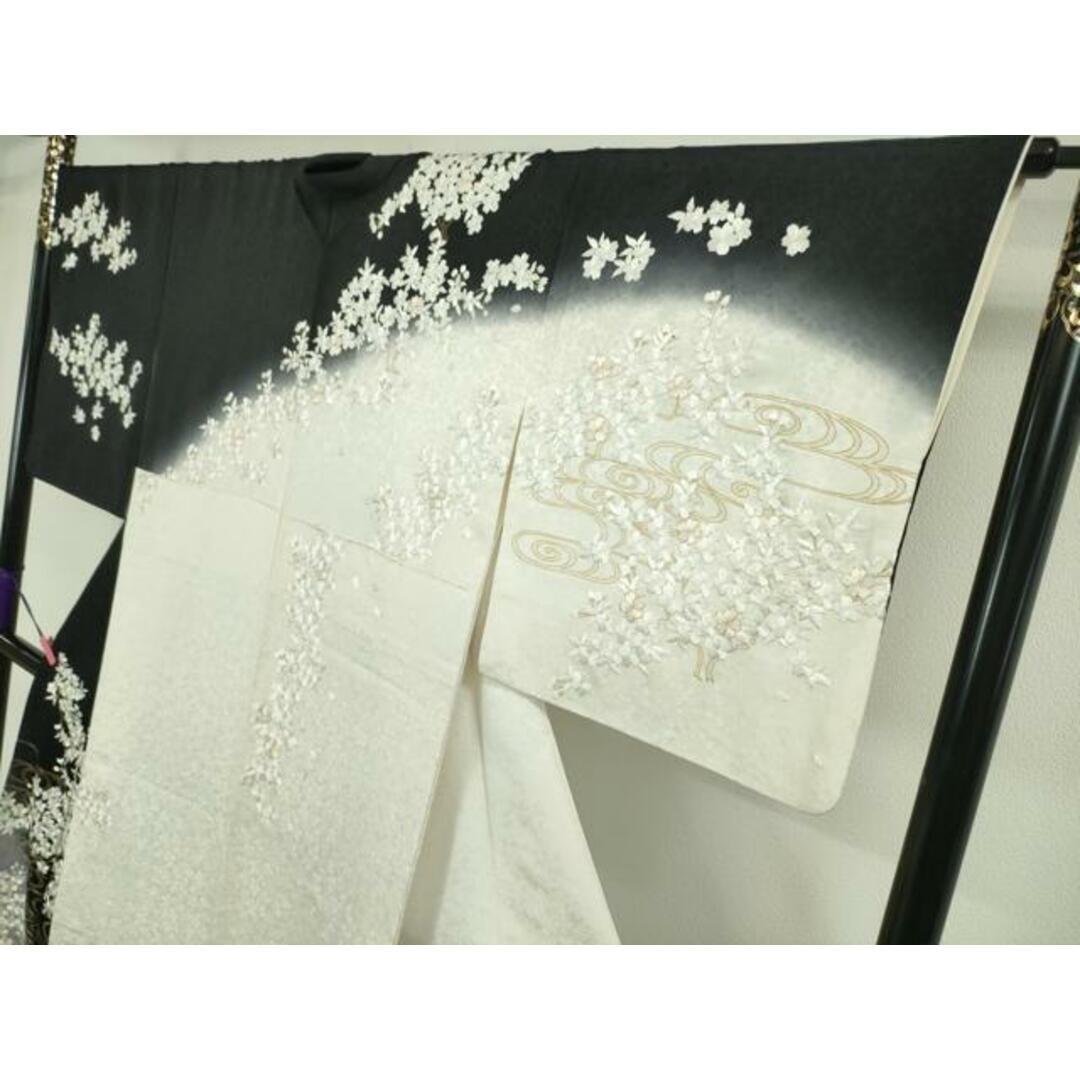 平和屋本店□極上 訪問着 駒刺繍 総刺繍 枝桜 暈し染め 金糸 平和屋本店□極上 訪問着 駒刺繍 総刺繍 枝桜 暈し染め 金糸