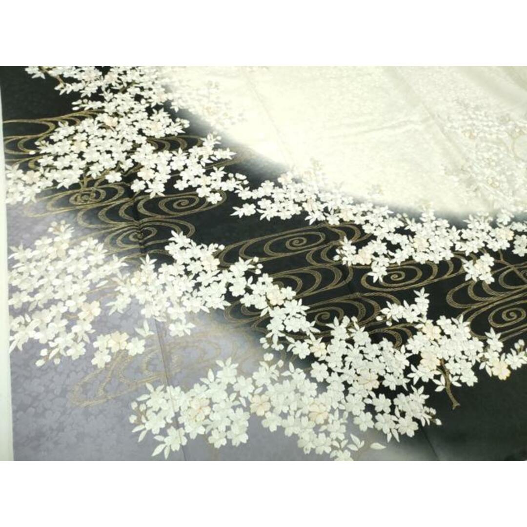 平和屋本店□極上 訪問着 駒刺繍 総刺繍 枝桜 暈し染め 金糸 平和屋本店□極上 訪問着 駒刺繍 総刺繍 枝桜 暈し染め 金糸