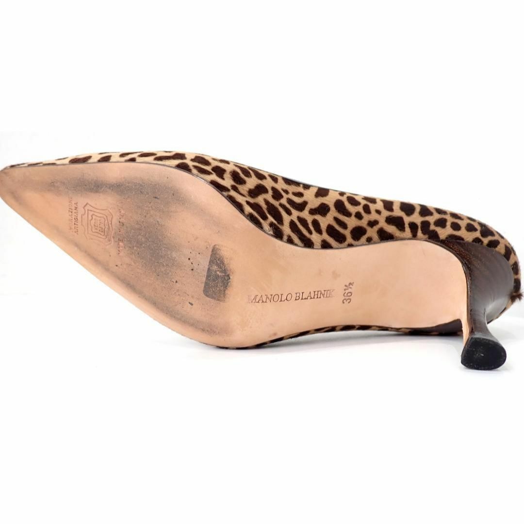 MANOLO BLAHNIK - 超美品 マノロブラニク ハラコ パンプス 36.5 MANOLO BLAHNIK - 超美品 マノロブラニク ハラコ パンプス 36.5