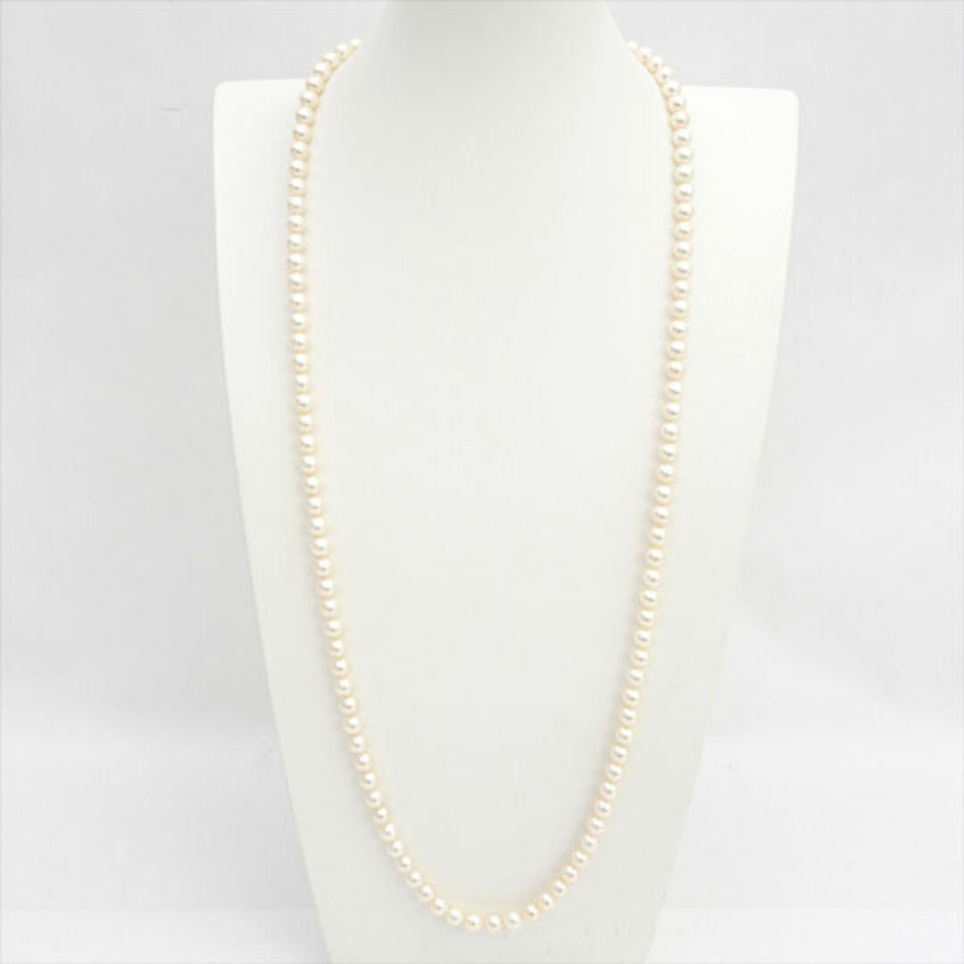 ◇パールネックレス 本真珠 あこや7-7.5mm珠 ロング 83cm ◇パールネックレス 本真珠 あこや7-7.5mm珠 ロング 83cm
