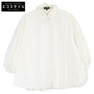 Drawer - ドゥロワー 6511-299-0516 コットン ギャザー 七分袖 Drawer - ドゥロワー 6511-299-0516 コットン ギャザー 七分袖