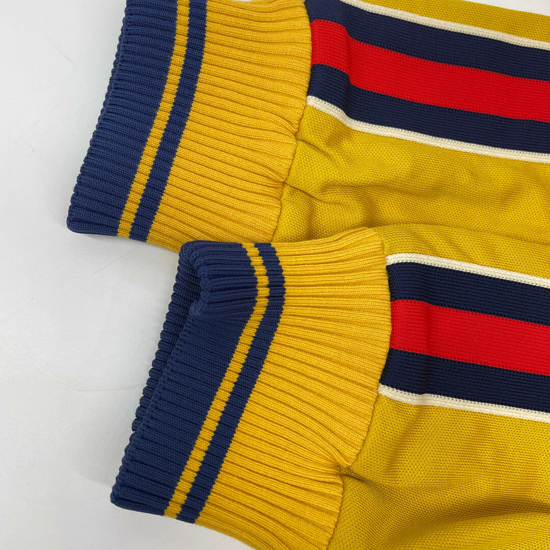 GUCCI - グッチ 23AW 676100 ネイビー×イエロー GGジャガード スウェットフーディ GUCCI - グッチ 23AW 676100 ネイビー×イエロー GGジャガード スウェットフーディ