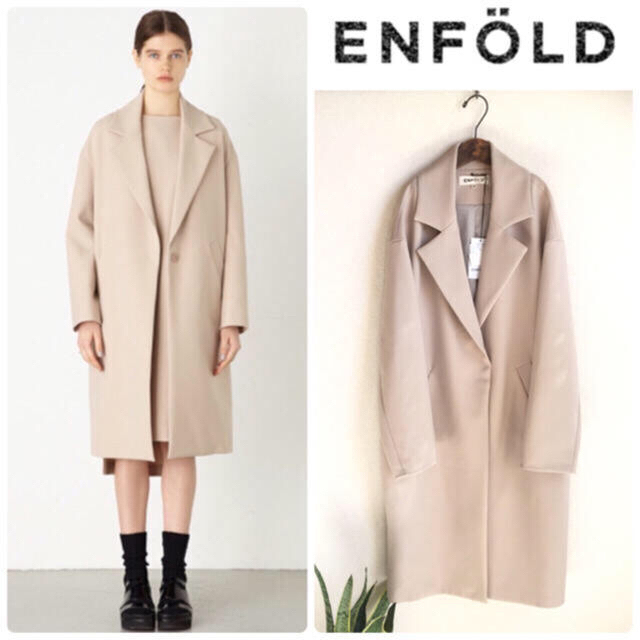 新品♡エンフォルド♡ダブルクロスリラックスチェスターコート 新作