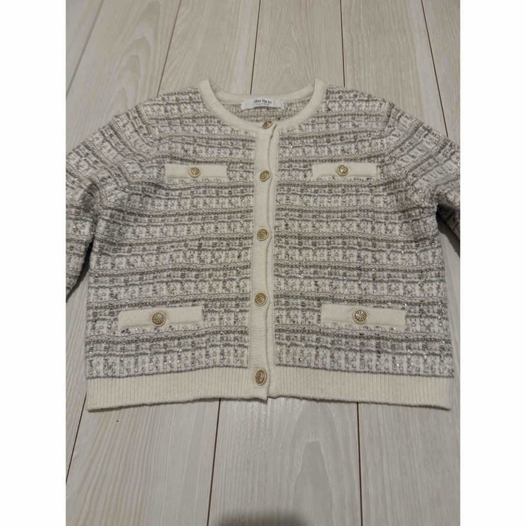 Herlipto♡Bristol Tweed Knit Cardigan トップス Herlipto♡Bristol Tweed Knit Cardigan トップス