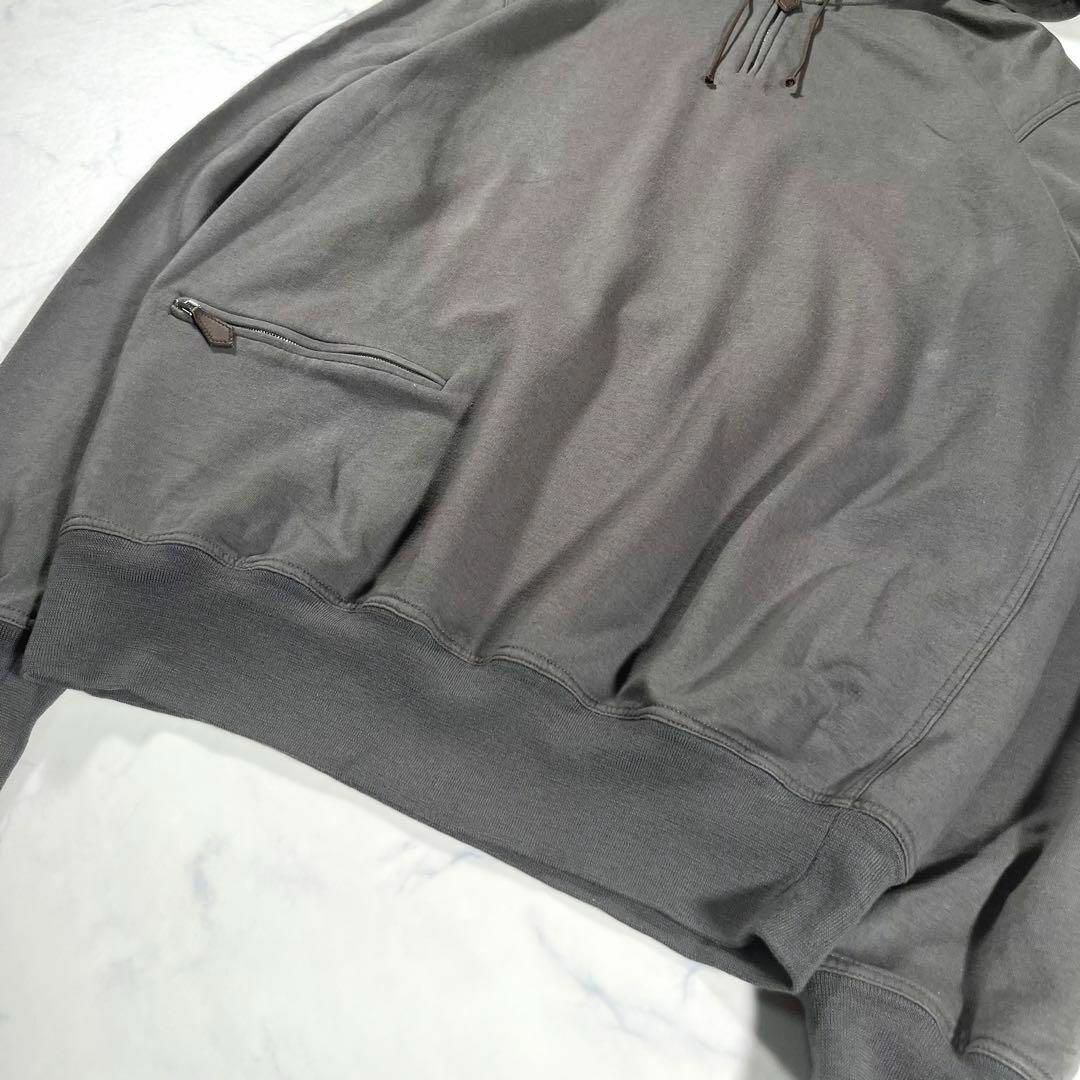美品】HERMES エルメス カシミヤ混 ハーフジップパーカー フーディ 美品】HERMES エルメス カシミヤ混 ハーフジップパーカー フーディ