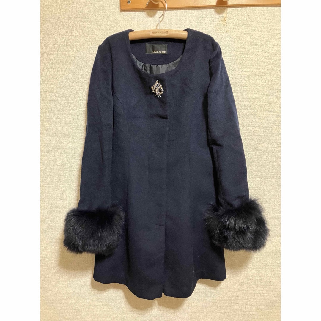 CECIL McBEE - CECIL McBEE セシルマクビー コート ノーカラー CECIL McBEE - CECIL McBEE セシルマクビー コート ノーカラー
