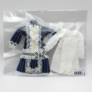 リカちゃんキャッスル STOGO ドレス 紺ストライプ NO.0732B(人形)