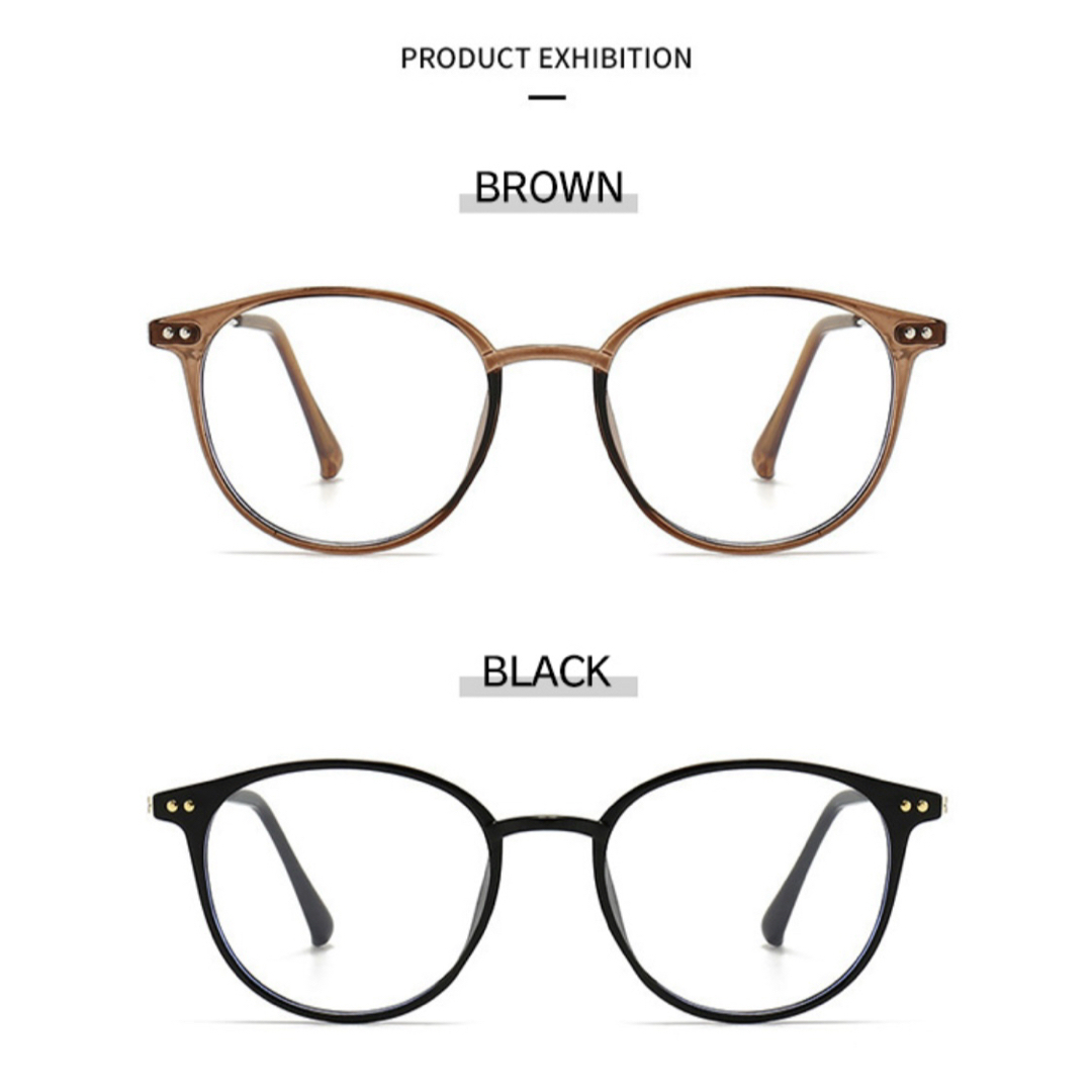 シニアグラス 【+1.0 茶色】 遠近両用 ブルーライトカット 老眼鏡 メガネ レディースのファッション小物(サングラス/メガネ)の商品写真