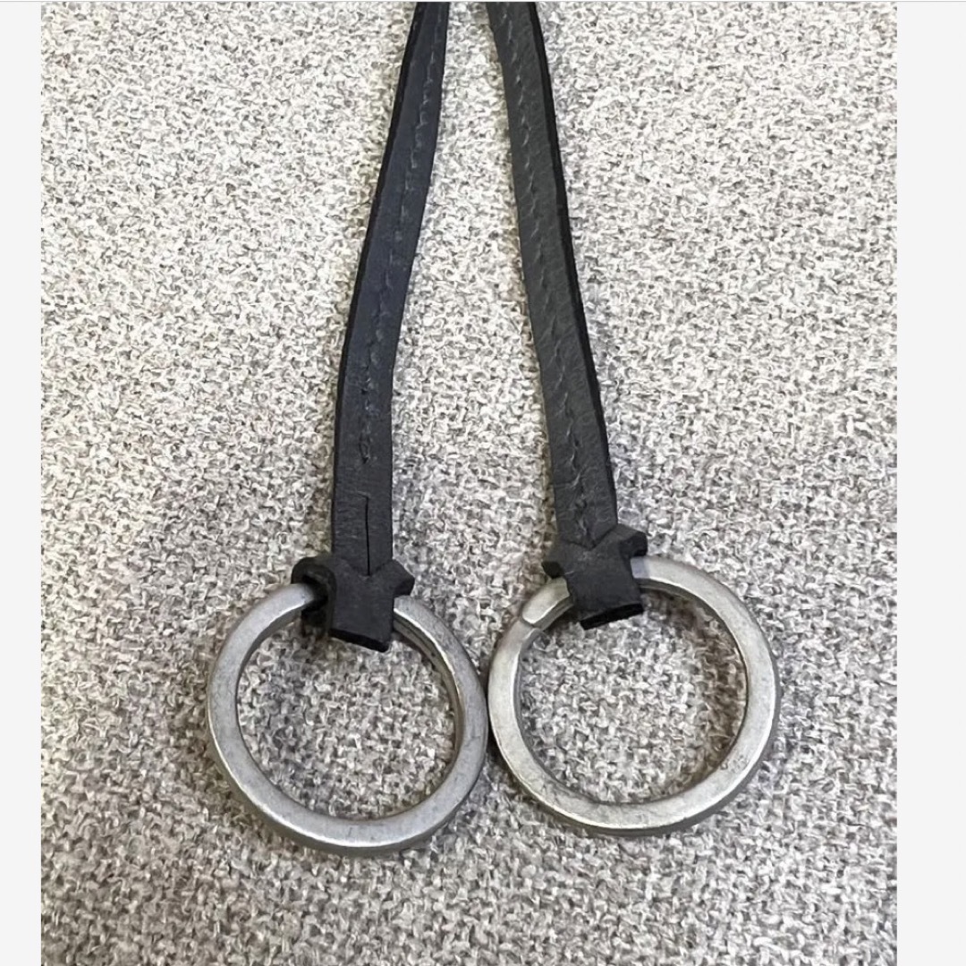 エルメス】マルジェラ期クロシェット キーリング ネックレス グレー エルメス】マルジェラ期クロシェット キーリング ネックレス グレー