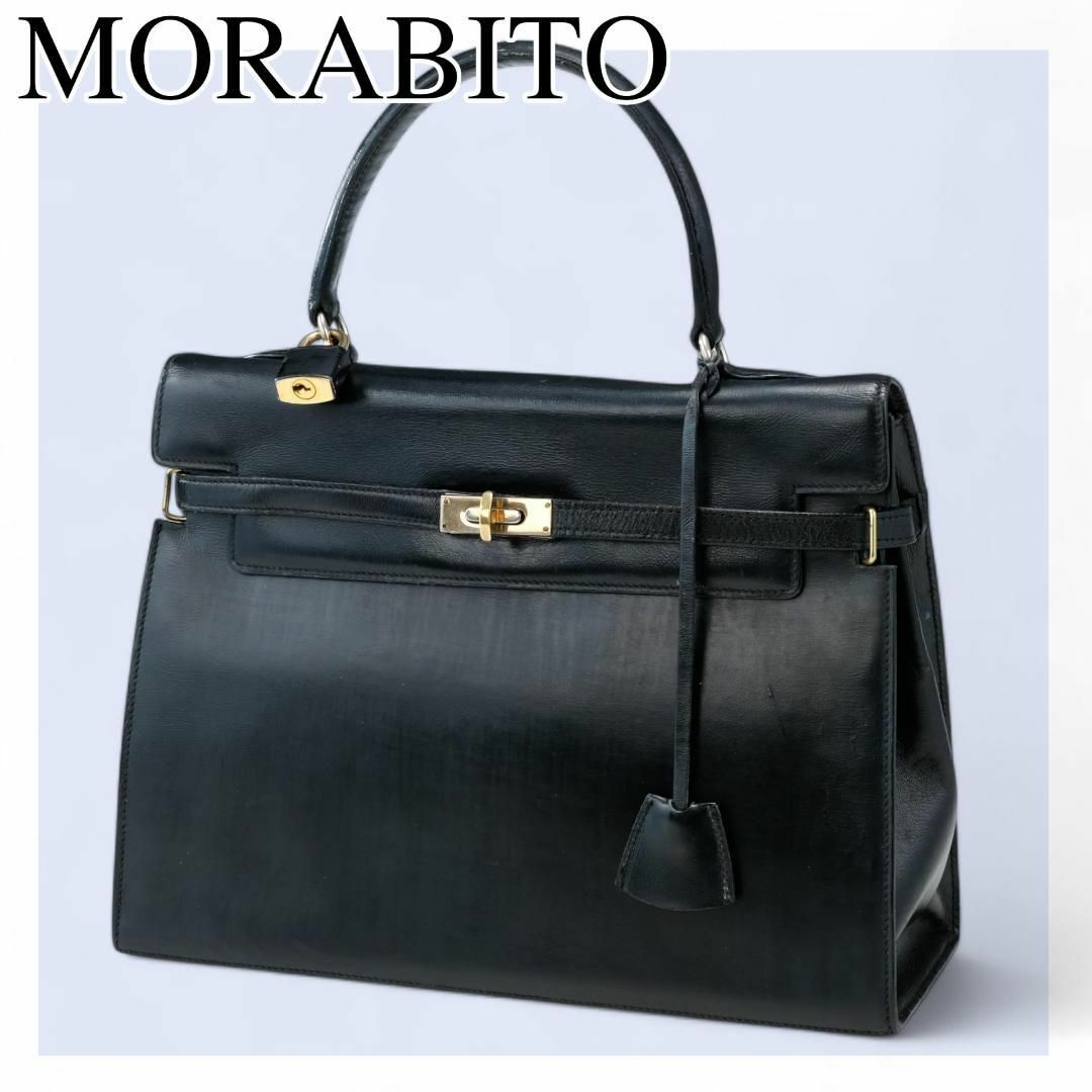 MORABITO - モラビト ハンドバッグ スカラ ゴールド金具 レザー MORABITO - モラビト ハンドバッグ スカラ ゴールド金具 レザー