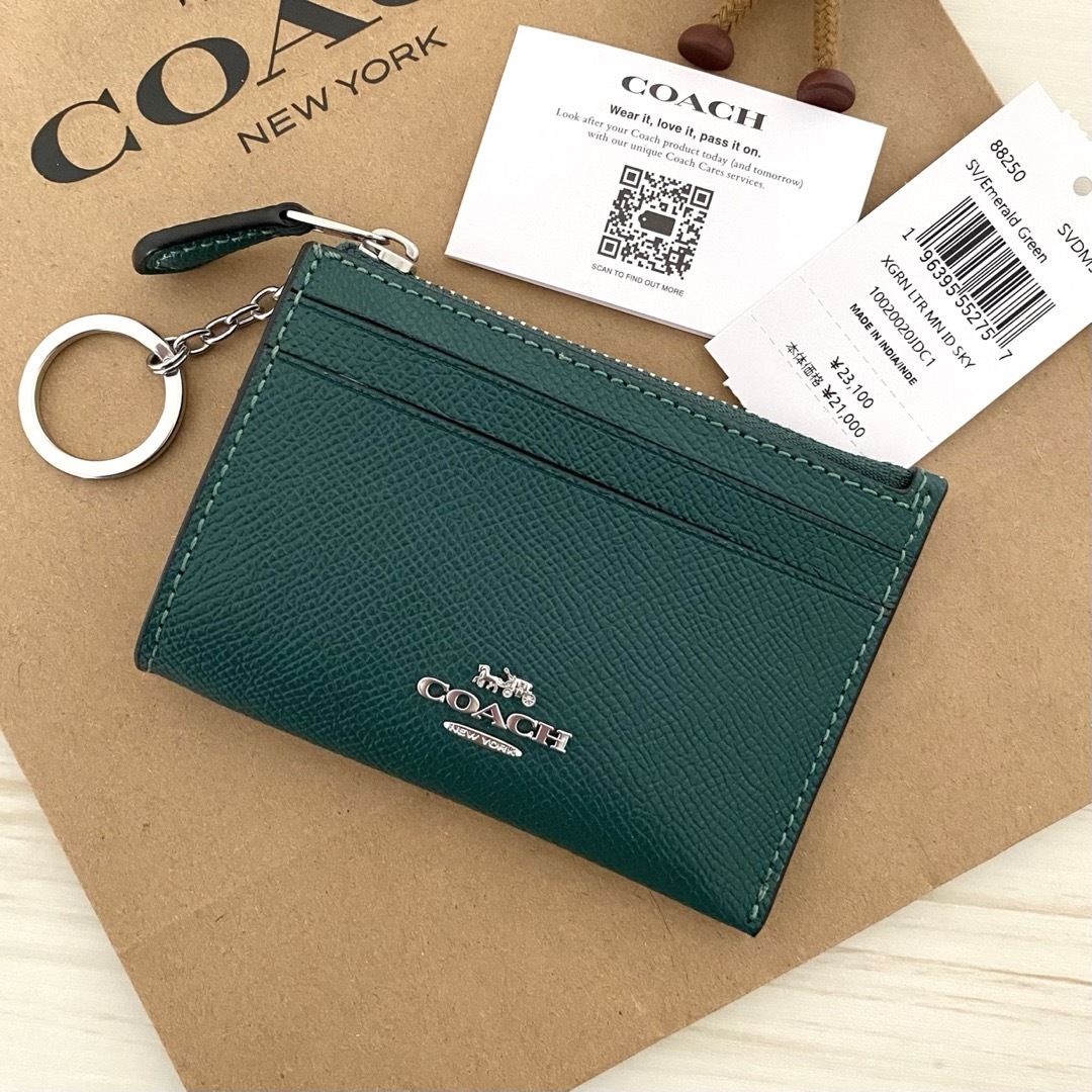 新品 COACH コインケース グリーン 小銭入れ財布 新品 COACH コインケース グリーン 小銭入れ財布