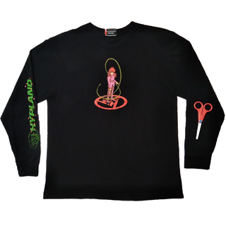 古着　幽☆遊☆白書　長袖Tシャツ　L　黒　蔵馬　アニメ　幽遊白書　海外公式 *(Tシャツ/カットソー(七分/長袖))