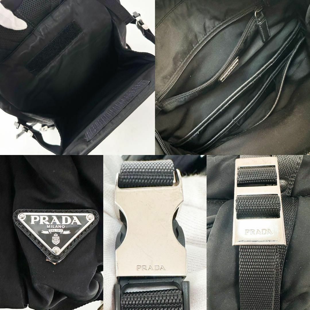 PRADAプラダ リュックサック 2VZ001 ナイロン 黒 白タグ A4 PRADAプラダ リュックサック 2VZ001 ナイロン 黒 白タグ A4