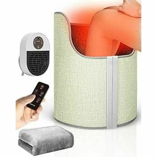ファン付き　パネルヒーター 足元ヒーター リモコン付き 3段階温度調節(電気ヒーター)