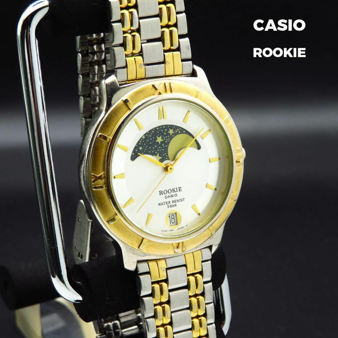 CASIO - CASIO ROOKIE ムーンフェイズ 腕時計 デイト の通販 by CASIO - CASIO ROOKIE ムーンフェイズ 腕時計 デイト の通販 by