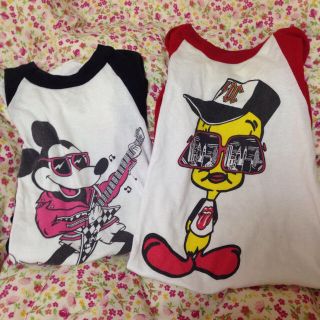 アメ村購入✳︎古着系キャラT(Tシャツ(長袖/七分))